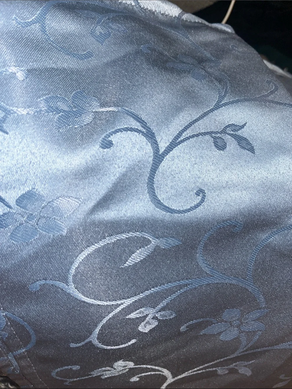 Elegant Blue Floral Jacquard Table Linen - Unbranded 278